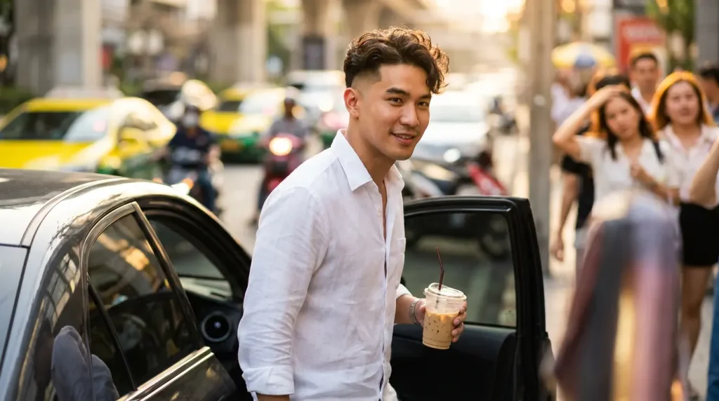 men's perm (ดัดผมชาย)