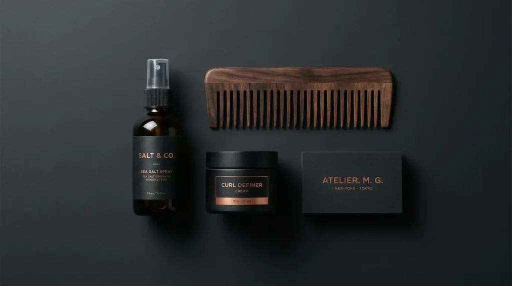 premium men's grooming shelf