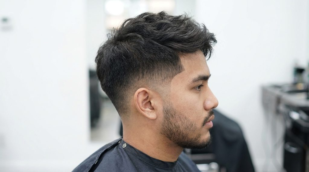 Barber Rangsit student low taper haircut result