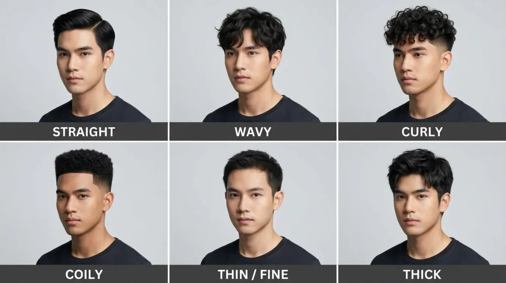 Men's Hairstyles for Different Hair Types