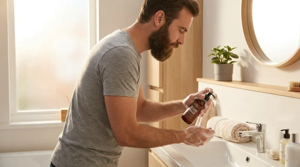 Grooming routine to fix a patchy beard naturally with proper skin and beard care