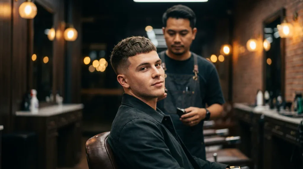 fresh textured crop and clean low fade